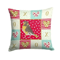 Carolines Treasures CK5508PW1414 Spanish Canary Love Fabric Decorative Pillow 14Hx14W multicolor