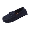thumbnail image 2 of Kids Girls Boys Slip-on Loafers Oxford PU Leather Flats Shoes Casual Moccasin Shoes for Toddler Kid Dark Blue 1, 2 of 7