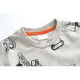 thumbnail image 4 of POPTEM Toddler Sweatshirt Boys Long Sleeve Shirts Excavator Graphic Crewneck Tops 3T, 4 of 7