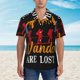 thumbnail image 2 of Balery Not All Who Wander Are Lost Hiking Camisas hawaianas de manga corta para hombre, camisas playeras de corte holgado, camisas de vacaciones con botones,X-Large, 2 of 7