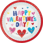 Way to Celebrate Happy Valentine's Day Hearts Paper Plates, 10 ct