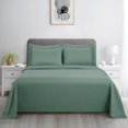 thumbnail image 4 of Marina Decoration Ultra Soft Silky Deep Pocket Solid Rayon from Bamboo Bedding All Season Sheet Set, Green Color, 4 of 7