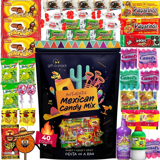 40 Count Mexican Candy Mix Variety Pack Dulces Mexicanos Snack Food
