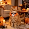 thumbnail image 4 of Halloween Warm Knitted Pet Collar, Handmade Yarn Dog Neckerchief Bib Cat Neckerchief Pet Christmas Neck Accessory For Kitties Small Medium Dogs Party Outfit Supplies, 4 of 6
