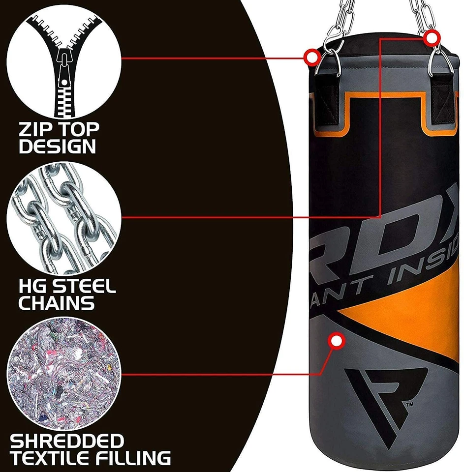 RDX Kids Punching Bag Youth Punch Boxing Mitts Junior Gloves Unfilled Blue Red Green Orange Color