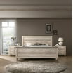 Roundhill Furniture Imerland King Sleigh Bed & 2 Nightstands Set - White Wash Finish, Shabby Chic Bedroom