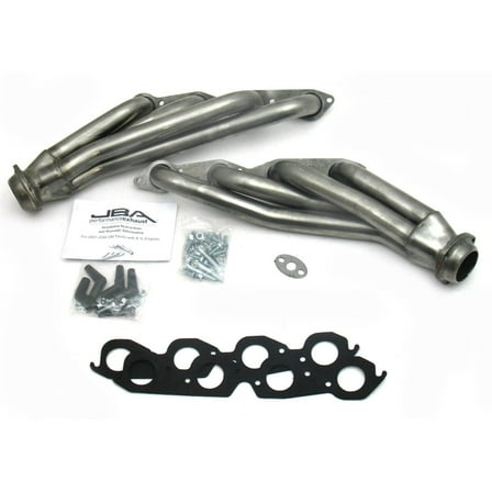 JBA Headers Cat4Ward Shorty Headers (Natural) - 1860S Fits select: 2001-2003 CHEVROLET SILVERADO, 2001-2003 GMC SIERRA