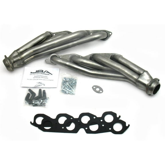 JBA Headers Cat4Ward Shorty Headers (Natural) - 1860S Fits select: 2001-2003 CHEVROLET SILVERADO, 2001-2003 GMC SIERRA