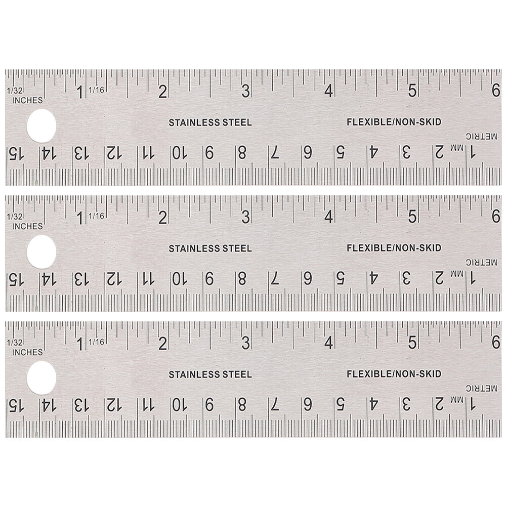 3Pcs Multifunction Kids Rulers Convenient Cork Backing Rulers Portable