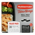 Rubbermaid TakeAlongs Meal Prep Food Storage Containers with Divided