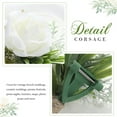 thumbnail image 2 of Tutuviw Set of 2 Ivory Rose Boutonniere with Pins for Men Wedding, Groom and Groomsmen Boutonniere for Wedding Ceremony Anniversary Party,Rose Wedding Flowers Accessories, 2 of 8