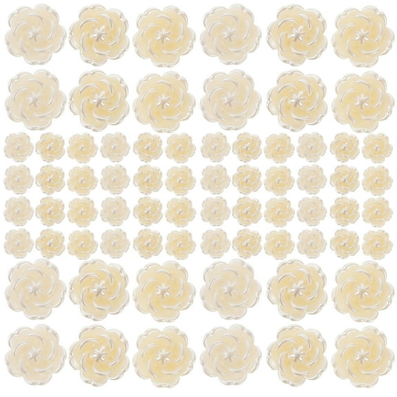 FRCOLOR  100 Pcs Cute Phone Case Charms Ornament Rose Bulk Ornaments Beige