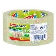tesa Strong Clear Transparent Carton Sealing Tape Eco Friendly Packing Tape Secure Packaging Tape - for Boxes, 2" x 72 yd