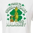 thumbnail image 3 of The Grinch - Prone To Shenanigans Malarkey - Juniors Cropped Cotton Blend T-Shirt, 3 of 5