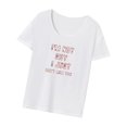 thumbnail image 1 of Camiseta de mujer de verano Tops Regular Fit Streetwear Camiseta de cuello redondo para desplazamientos S, 1 of 9