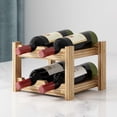 thumbnail image 4 of Apooke Vintage Wooden Wine Rack Cabinet Holders Shelf Free Standing Holders Barware Storage Wine Racks Home Kitchen Bar Gadgets, 4 of 21