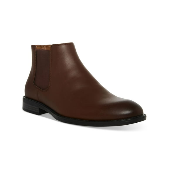 MADDEN Mens Brown Cushioned Goring Maxxin Round Toe Block Heel Chelsea 12