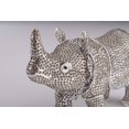 thumbnail image 1 of Keren Kopal Silver Rhino Figurine Trinket Box Jewelry Storage Case Handpainted Jungle Animals Large Rhinoceros Gift Idea Limited Edition, 1 of 4