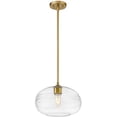 thumbnail image 3 of Z-Lite Harmony 14" Round Clear Glass Steel Pendant in Olde Nickel, 3 of 9