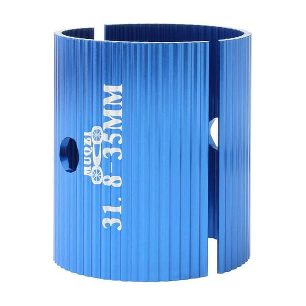 Adaptador de potencia de bicicleta, reductor de tamaño de calza de manillar, cambia tu manillar/potencia Azul 318-35 mm