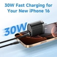 thumbnail image 2 of Cargador Suohong USB C de carga rápida de 30 W, paquete de 2 unidades con cable de 2 m, 2 of 7