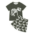 thumbnail image 2 of Boys Dinosaur Print T Shirt And Shorts Sets Outfits Casual Wear And Sports Size 4T, 2 of 5