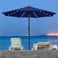 thumbnail image 7 of Yaheetech 11FT Outdoor Patio Umbrella with 32 LED Lights and Push Button Tilt, Navy Blue, 7 of 7