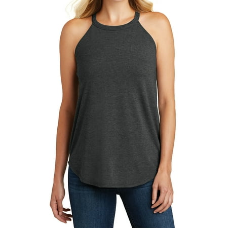 Dyed Cotton Ladies Tank Top - Mafoose Ladies Perfect Tri Rocker Tank Black Frost X-Small