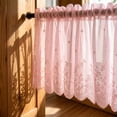 thumbnail image 5 of Lace Embroidered Valance Curtain, 90x74cm Farmhouse Light Filtering Small Window Treatment, Boho Lace Window Valance for Kitchen and Living Room, 5 of 9
