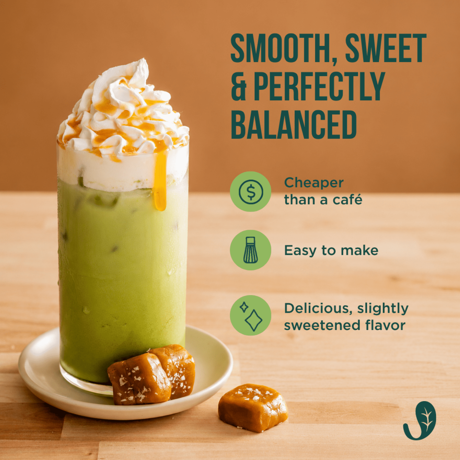 Jade Leaf Salted Caramel Matcha Latte Mix 2.2 oz Instant Drink Mix