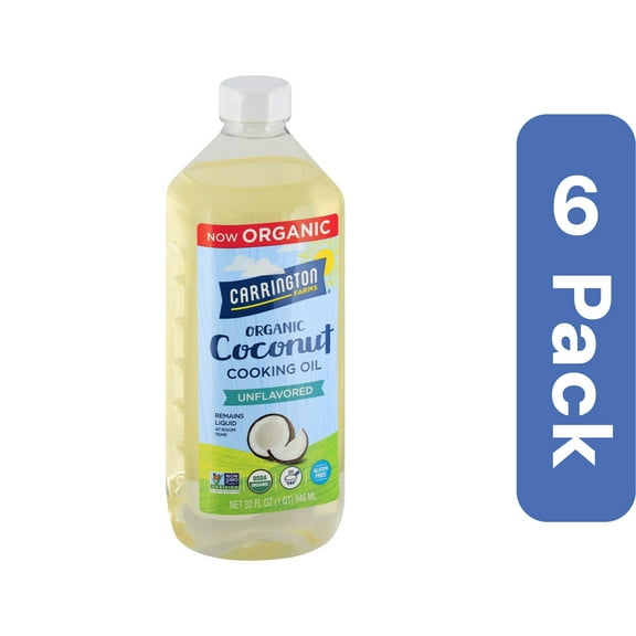 Carrington Farms Coconut Oil 32 fl oz (Pack of 6)
