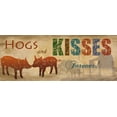 thumbnail image 2 of Nan 14x8 Black Ornate Wood Framed with Double Matting Museum Art Print Titled - Hogs and Kisses, 2 of 4