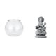thumbnail image 1 of Jarrón Transparente Pequeño Para Pecera, Adorno De Mesa Para Acuario, Para Oficina, Hogar, Plantas, Con Estatua De Guan Yin, Escultura De Buda Feng Shui, Decoración Central., 1 of 8