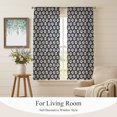 thumbnail image 4 of Rustic Floral Sheer Curtains 63 Inch Length 2 Panels Set, Boho Minimalist Flowers Pattern Black Voile Window Treatment Rod Pocket Curtains Sheers Drapes for Bedroom/Living Room/Kitchen 52x"63"x2, 4 of 8
