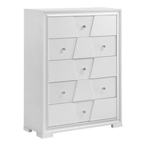 Furniture of America Rein Modern 5-Drawer Vertical Dresser, White