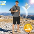 thumbnail image 6 of FEN AI Black Cargo Shorts Men Rip Stop Shorts Stretch Outdoor Quick Dry Trousers Wear Resistant Work Hiking Fishing Short, 6 of 12