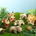 thumbnail image 5 of 12 piezas de mini animales de peluche del bosque, juguetes de peluche de animales de la selva en 4,8 pulgadas, lindo elefante de peluche, león, jirafa, tigre de peluche para fiestas temáticas de, 5 of 5