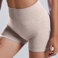 thumbnail image 5 of IWRICH Women's High Waist Workout Yoga Shorts Gym Seamless Cycling Scrunch Shorts Lifting Breathable Soft Comfy Activewear Beige XL, 5 of 7