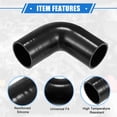 thumbnail image 4 of Unique Bargains 63mm 2.48" ID 90 Degree Elbow Coupler Silicone Hose Intercooler Tube Universal for Car Engine Black, 4 of 6