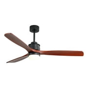 Sofucor 60" Modern Ceiling Fan with Light and Remote, 3 Blades W/ Reverse Airflow