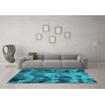 thumbnail image 3 of Ahgly Company Indoor Square Persian Turquoise Blue Bohemian Area Rugs, 8' Square, 3 of 4