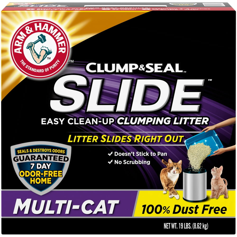 arm-hammer-slide-multi-cat-easy-clean-up-litter-19-lb-walmart