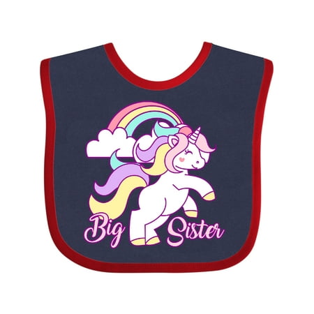 

Inktastic Big Sister Unicorn Gift Baby Girl Bib