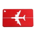 thumbnail image 2 of Baggage Tag 2PCS New Aluminium Travel Luggage Baggage Tag Suitcase Identity Address Name LabelsRed, 2 of 7