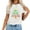 White, variant on Funny Let's Get Lit Christmas In July Xmas Tree Pa Short Sleeve Graphic Tees for Women - Trendy and Fashionable Women's Tops