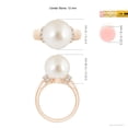 thumbnail image 5 of Angara South Sea Cultured Pearl Collar Ring with Diamonds in 14K Rose Gold for Women | June Birthstone Jewelry for Her, 5 of 8