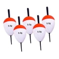 thumbnail image 4 of koolsoo 5 Pcs Flotteurs de Pêche Bouées Flotteurs en Mousse EVA pour Pompano Perche Pêche sur Roche 5g, 4 of 9