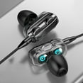 thumbnail image 3 of Ludlz Sports Dual Drivers 4 Units Heavy Bass HiFi In-ear Wired Earphones Headphones, 3 of 7