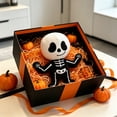 thumbnail image 5 of Cute Skeleton Plush Doll, Black White Embroidery Skeleton Stuffed Toy, Soft Halloween Skull Skeleton Plush Figure Gift for Kids Halloween Party Home Decor, 5 of 6