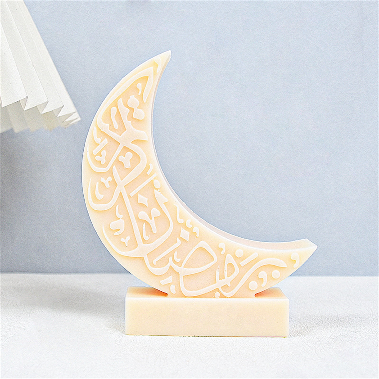 FEAMOS Moon Silicone Mould Moon Shaped Candle Molds Soap Castings Molds Handmade Resin Molds for Eid Ramadans Decorations